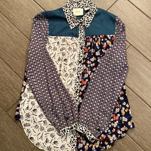 Maeve mixed print top